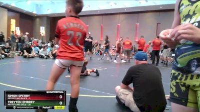 78 lbs Quarterfinals (8 Team) - Simon Sperry, MO Outlaws Black vs Treyten Embrey, MO Outlaws Gold