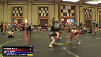 118 lbs Round 4 (10 Team) - Kennedy Unrue, MGW- Blue Raz vs Sophie Sharp, MGW- Mango Bango