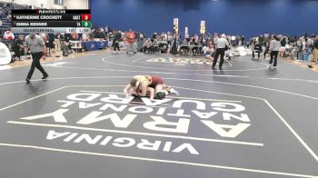 132 lbs Quarterfinal - Emma Benner, Turner Ashby vs Katherine Crockett, Oakton