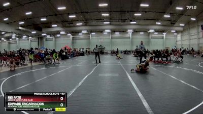 90 lbs Cons. Round 1 - Edward Encarnacion, Headhunters Wrestling Club vs Rei Pate, Legend Wrestling Club