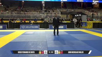 John Nickolaus Miller vs Diego Fernando De Brito 2025 Pan Jiu Jitsu IBJJF Championship