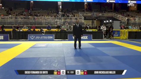 John Nickolaus Miller vs Diego Fernando De Brito 2025 Pan Jiu Jitsu IBJJF Championship