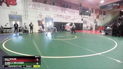 125 lbs Cons. Round 2 - Isabella Belanger, Sultana vs Lila Taylor, El Toro