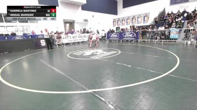 100 lbs 3rd Place Match - Abigail Marquez, Marina vs Gabriela Martinez, Santa Ana