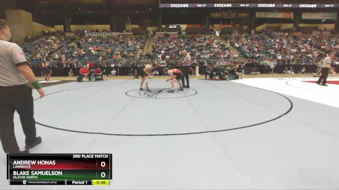 6A - 132 lbs 3rd Place Match - Andrew Honas, Lawrence vs Blake ...