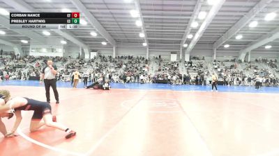 132 lbs Round Of 64 - Corban Nance, KY vs Presley Hartwig, KS