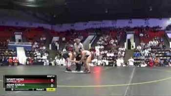 215 lbs Semifinals (8 Team) - Adam Garcia, Alma HS vs Wyatt Hicks, Clinton HS