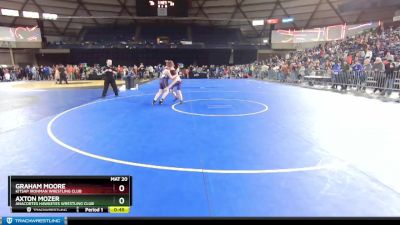 135 lbs Cons. Round 2 - Axton Mozer, Anacortes Hawkeyes Wrestling Club vs Graham Moore, Kitsap Ironman Wrestling Club