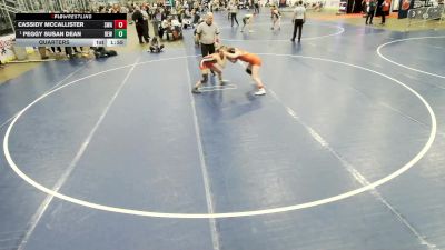 16U Girls - 105 lbs Quarters - Peggy Susan Dean, Betterman Elite Wrestling vs Cassidy McCallister, Sebolt Wrestling Academy