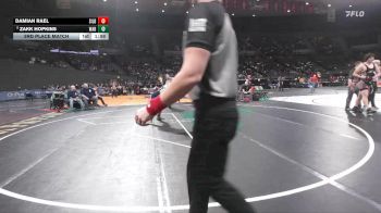 5A Boys 285 lbs 3rd Place Match - Zakk Hopkins, West Albany Boys vs Damian Rael, Silverton Boys