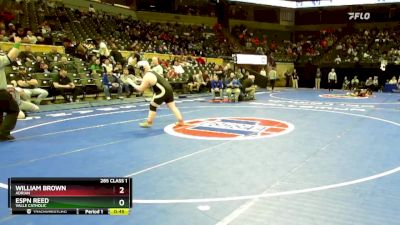 285 Class 1 lbs Cons. Round 2 - Espn Reed, Valle Catholic vs William Brown, Adrian
