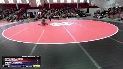 143 lbs Quarterfinal - Autumn Flanigan, Augsburg University vs Tatum Levendahl, Dubuque