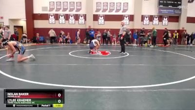 105-112 lbs Quarterfinal - Nolan Baker, Franklin WC vs Lylee Kraemer, Terre Haute Northside WC