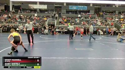 85 lbs Champ. Round 1 - Wyatt Maxwell, DC Elite vs Kasey Bartels, Ironhawk Wrestling Academy IA