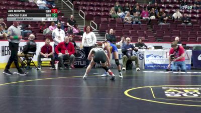 100 lbs First Round - Ava Montes, Cumberland Valley-G vs Araceli Clem, Canon-McMillan-G