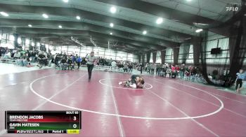 160 lbs Champ. Round 1 - Brendon Jacobs, Team Prestige vs Gavin Matesen, JWC