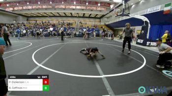 43 lbs Round Of 16 - Preslie Dickerson, Clinton Youth Wrestling vs Bodee Coffman, Piedmont