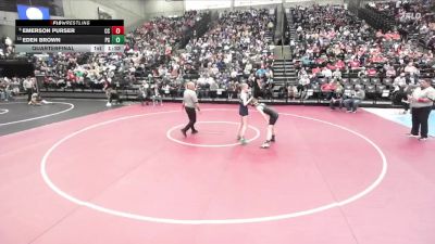 6A 110 lbs Quarterfinal - Emerson Purser, Corner Canyon vs Eden Brown, Pleasant Grove