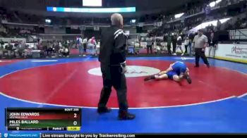 7 lbs Quarterfinal - John Edwards, Vestavia Hills vs Miles Ballard, Auburn