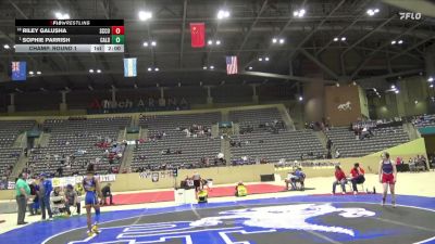 100 lbs Champ. Round 1 - Sophie Parrish, Caldwell County vs Riley Galusha, Scott County