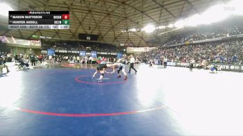 Boys 2A 175 lbs Champ. Round 2 - Hunter Ansell, Sultan vs Mason Matteson, West Valley (Spokane)