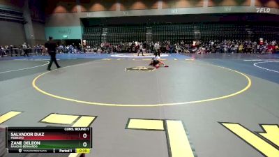 106 lbs Cons. Round 1 - Salvador Diaz, Modesto vs Zane Deleon, Rancho Bernardo