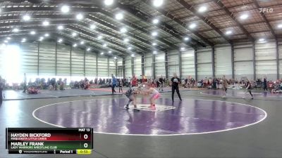 90 lbs Round 2 - Hayden Bickford, Maquoketa Little Cards vs Marley Frank, Lady Warriors Wrestling Club