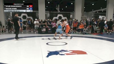 74 kg Cons. Rd Of 64 - Syler Zdanczewicz, Burg Training Center vs Macon Ayers, Cavalier Wrestling Club