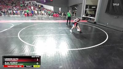 85 lbs Quarterfinal - Lennon Guth, Crandon Cardinals vs Elsa Murray, Kenosha Wrestling Academy