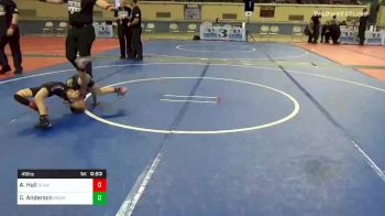 49 lbs Quarterfinal - Aidyn Hall, Blackwell Wrestling Club vs Cooper Anderson, Moore Lions