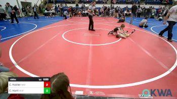 49 lbs Consi Of 8 #1 - Clay Hubler, Warner Eagles Youth Wrestling vs Clayton Hunt, Heat