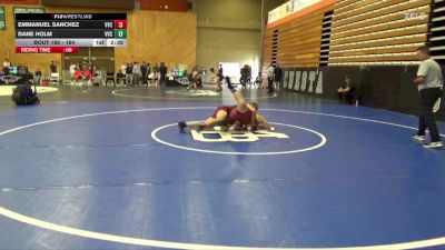 184 lbs Cons. Round 2 - Emmanuel Sanchez, Victor Valley College vs Dane Holm, Victor Valley College