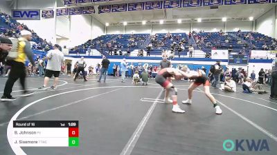 110 lbs Round Of 16 - Barrett Johnson, Pauls Valley Panther Pinners vs Jett Sisemore, Team Tulsa Wrestling Club