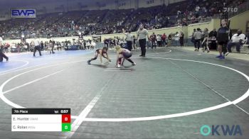 83 lbs 7th Place - Ewan Hunter, Owasso Takedown Club vs Creed Rolan, Mcalester Youth Wrestling