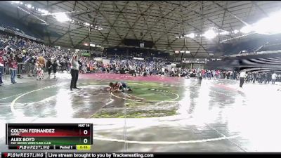 70 lbs Semifinal - Colton Fernandez, NWWC vs Alex Boyd, Mat Demon Wrestling Club