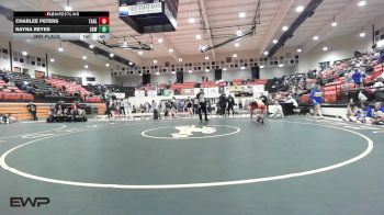 100 lbs 3rd Place - Charlee Peters, Tahlequah Girls HS vs Rayna Reyes, Sperry HS Girls