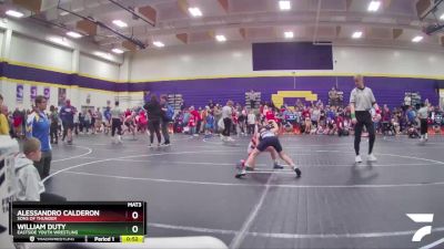 58 lbs Quarterfinal - Alessandro Calderon, Sons Of Thunder vs William Duty, Eastside Youth Wrestling