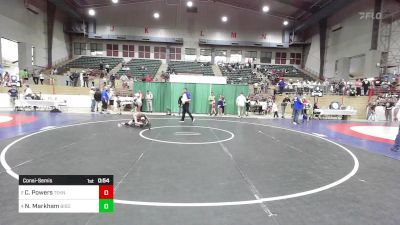 70 lbs Consolation - Carson Powers, Teknique Wrestling vs Nathaniel Markham, Bison Takedown Wrestling Club