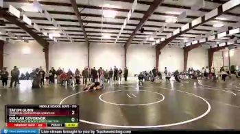 110 lbs Round 2 - Tatum Gunn, Okanogan Underground Wrestling Club vs Delilah Governor, North County Bobcats Wrestling Club