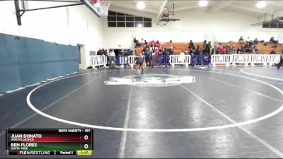 157 lbs Cons. Round 4 - Juan Donato, Arroyo Grande vs Ben Flores, Santa Ynez