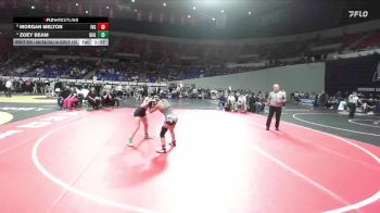 4A/3A/2A/1A Girls 105 5th Place Match - Morgan Melton, Illinois Valley Girls vs Zoey Beam, Grant Union Girls