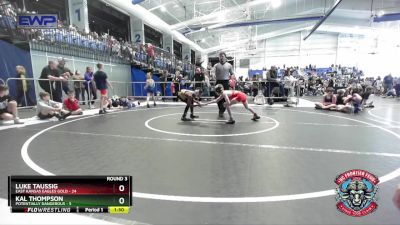 68 lbs Round 3 (4 Team) - Luke Taussig, East Kansas Eagles Gold vs Kal Thompson, Potentially Dangerous