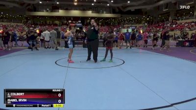 100 lbs Round 1 - J. Colbert, MO vs Isabel Irvin, NM
