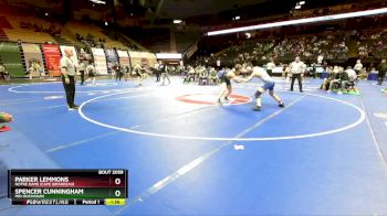 150 Class 2 lbs Champ. Round 1 - Spencer Cunningham, Mid-Buchanan vs Parker Lemmons, Notre Dame (Cape Girardeau)