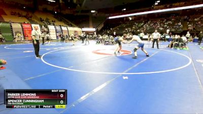 150 Class 2 lbs Champ. Round 1 - Spencer Cunningham, Mid-Buchanan vs Parker Lemmons, Notre Dame (Cape Girardeau)