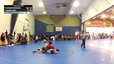 113 lbs Cons. Round 4 - Naveen Baby, Etiwanda vs Carlos Rodriguez, Elsinore