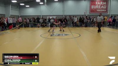 85-89 lbs Round 1 - Raelynn Kroh, Front Royal Wrestling Club vs Kyndal Mannon, Norton Wrestling Club