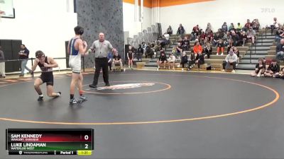 138 lbs Quarterfinal - Luke Lindaman, Waterloo West vs Sam Kennedy, Wahlert, Dubuque