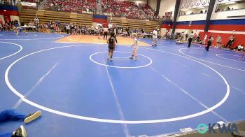 67 lbs Consi Of 4 - Zachariah Felts, Fort Gibson Youth Wrestling vs Zaisha Woodard, Bartlesville Wrestling Club