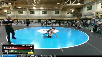 65 lbs Round 1 - Wyatt Byrd, Wyoming Underground vs Barik Hurd, Cobbler Kids Wrestling